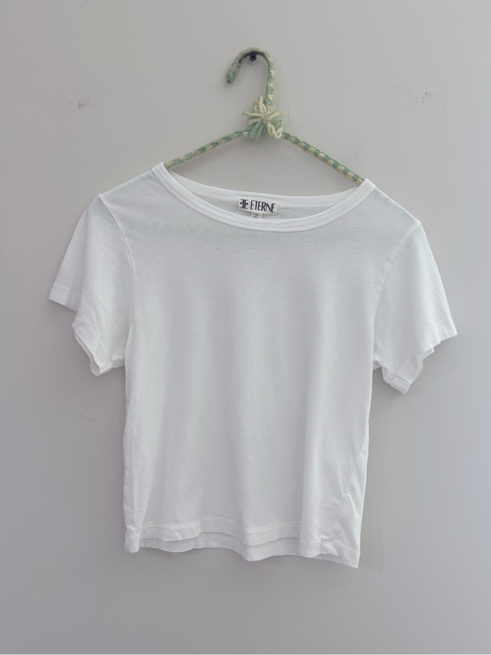 Eterne White Crewneck Short Sleeve Tshirt